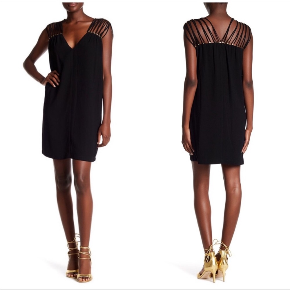 BCBGMaxAzria Arielle Multi-Strap Shift Dress - Picture 3 of 10